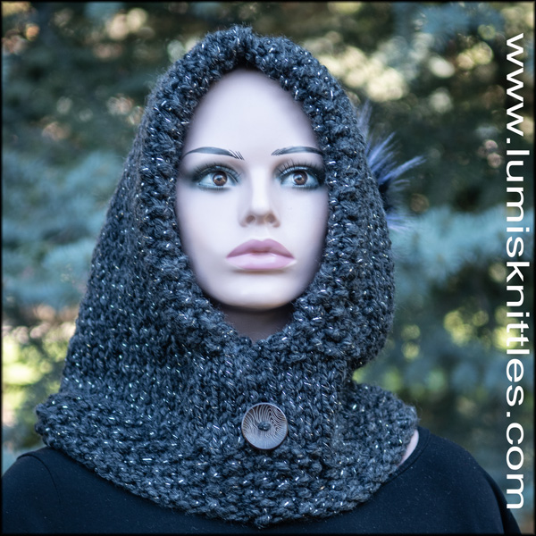 Metallic - Charcoal Equine Hood