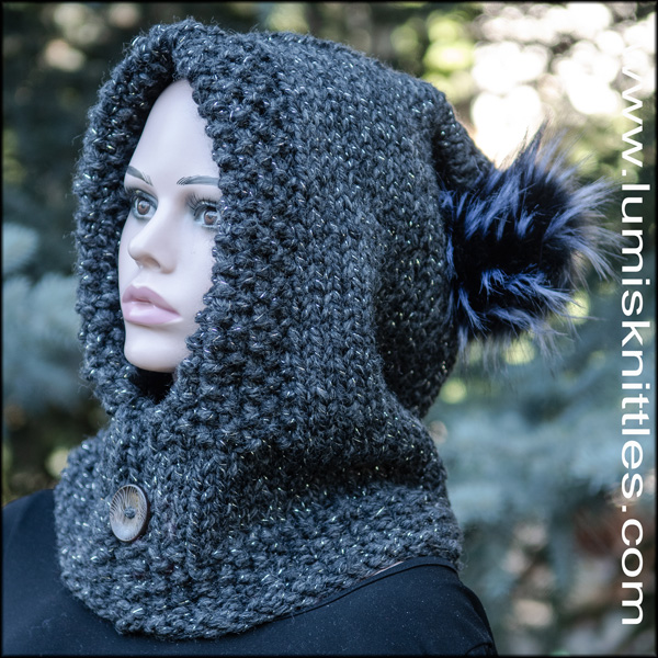 Metallic - Charcoal Equine Hood