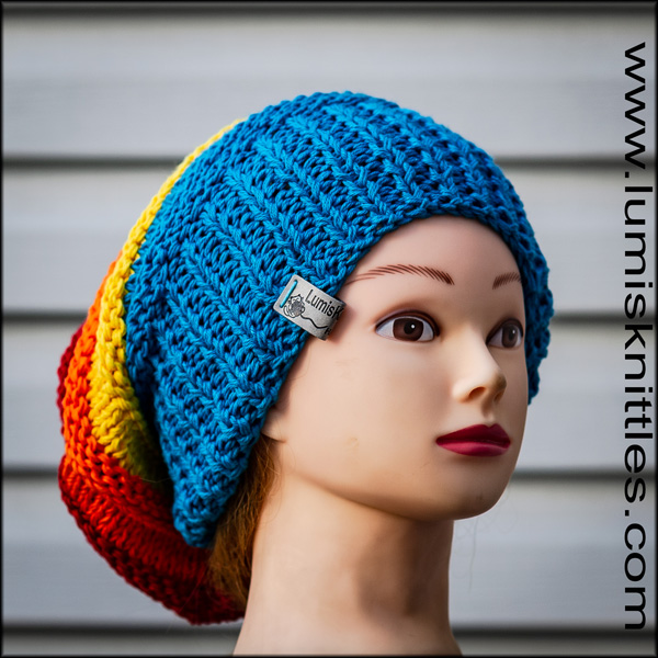 Rainbow Slouchy Hat