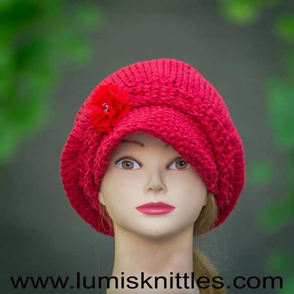 Tomato Red Cotton Poor Boy Hat