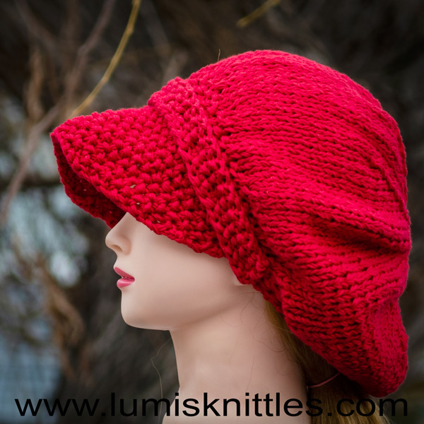 Tomato Red Cotton Poor Boy Hat