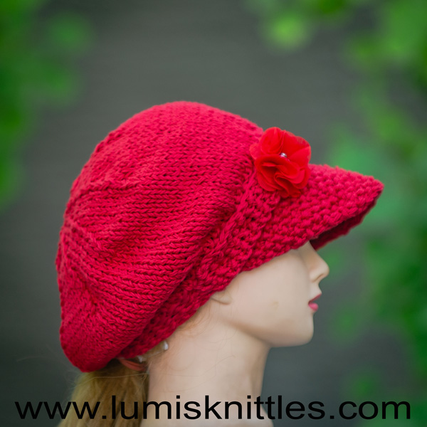 Tomato Red Cotton Poor Boy Hat